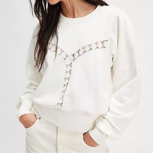 Free People Sweet Nashville Sweatshirt in Ivory